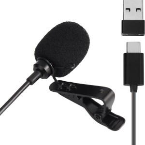 USB C Lavalier Microphone Omnidirectional - Daffodil MCP150 - Lapel Mic Clip Dynamic Professional Recorder for Smartphone Tablet