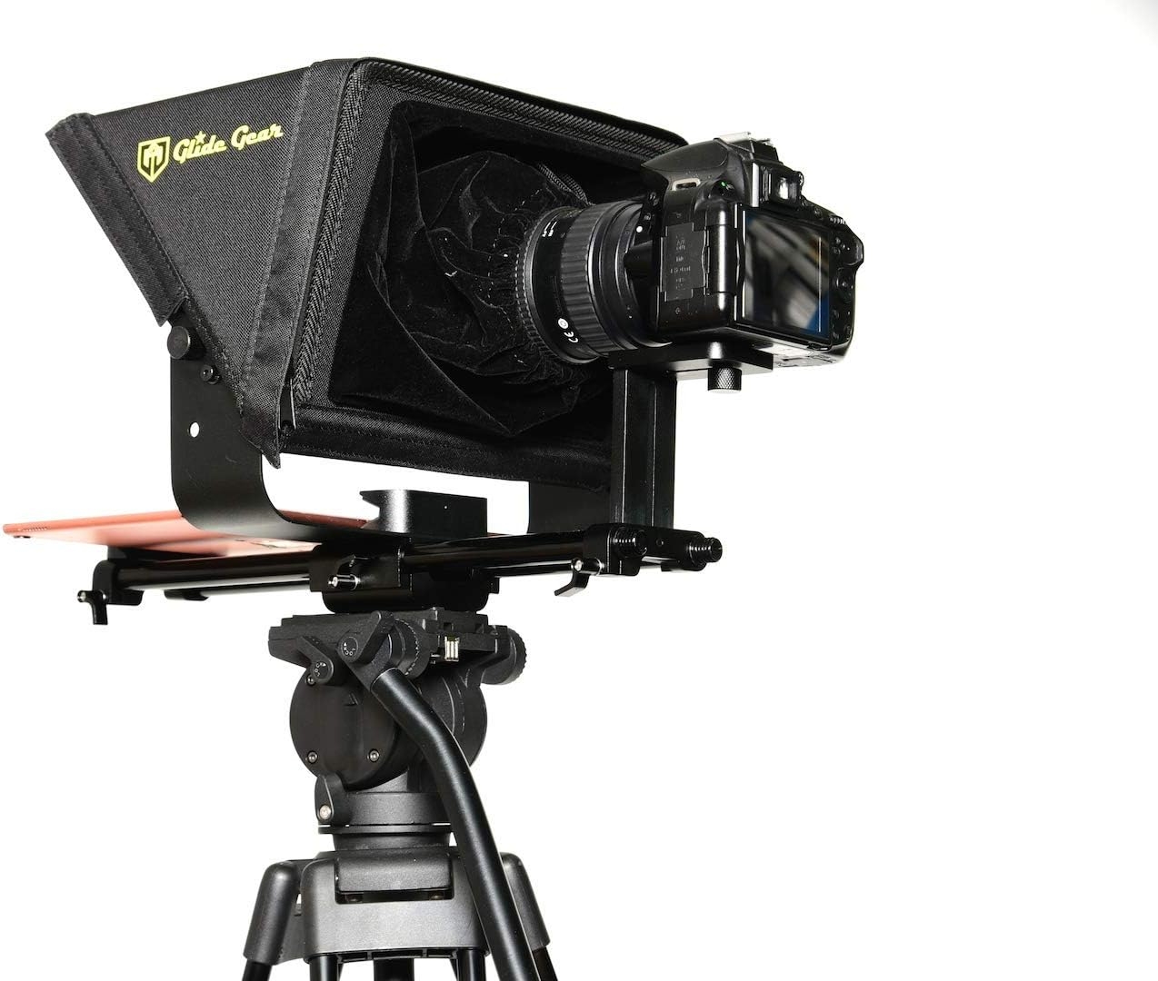 Glide Gear TMP 500 Universal Video Camera Tripod Teleprompter 15mm Rails w/ Carry Case - Image 5