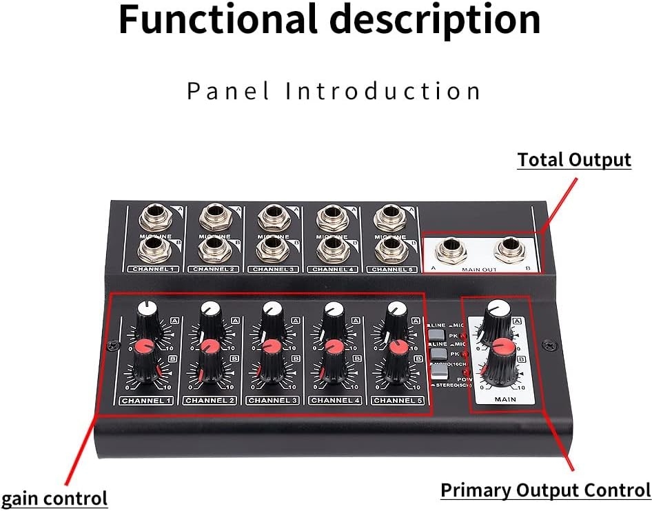 TBGFPO 10-Channel Mixing Console Digital Audio Mixer Stereo usb mixer audio for Recording DJ Network Live Broadcast - Image 5