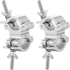 2 Inch Pro-Swivel Truss Clamp, 2 Pack HiLite Heavy Duty 770lb Swivel Coupler Truss Clamps, Dual Head Turn As Needed Two 360