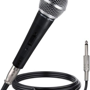 Pyle-Pro Includes 15ft XLR Cable to 1/4'' Audio Connection, Connector, Black, 10.10in. x 5.00in. x 3.30in. (PDMIC58)