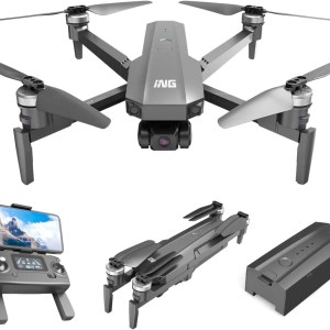 Beantech ING Speedbird I63E Drone with 4K UHD Camera with EIS, GPS, 3-Axis Gimbal, 25 mph and 25 min. Flight Time, Level 4 Wind
