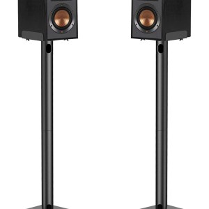 Universal Speaker Stands with Cable Management, Stands for Satellite Speakers & Bookshelf Speakers Holds to 22lbs, 33.6 Inch