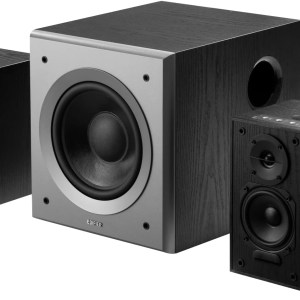 Edifier M601DB Bookshelf Speakers with 8 Inch Wireless Subwoofer, 2.1 Computer Speaker System Bluetooth 5.1 AptX, 110W RMS,