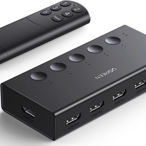 UGREEN HDMI Switch 5 in 1 Out HDMI 2.0 Switcher, 4K@60Hz HDMI Switch Splitter with Remote 5 Port Selector Box Support 3D CEC HDR