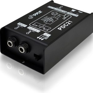 Premium Direct Injection Audio Box - Passive DI Unit Hum Eliminator w/Input Attenuator to Connect Guitar & Bass - 1/4 Inch