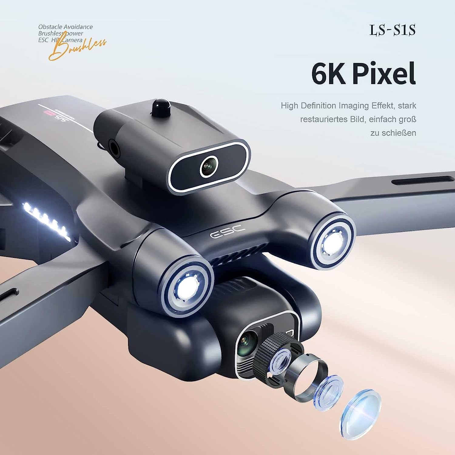 MOROJEC Drone with Camera for Beginners, Drone with Dual 4K HD FPV Camera Remote Control Toys Gifts With Obstacle Avoidance, One - Image 6