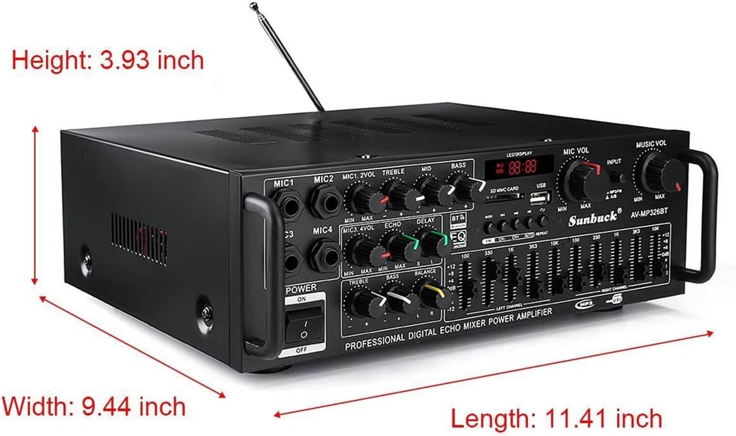 Amplifier Car Audio, 2 Channel Bluetooth HIFI Amplificador High Resolution Audio Play Subwoofer Amplifier Power Amplifier Audio - Image 7