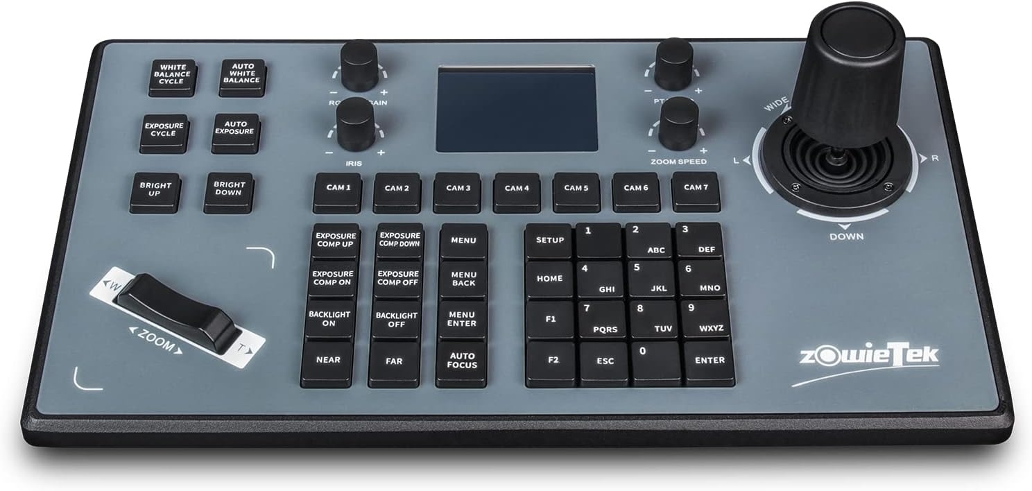Zowietek New Gen PTZ IP Keyboard | Network Controller | 4D Joystick ...