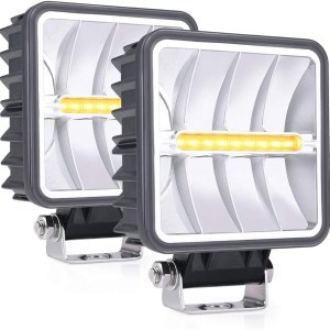LED Pod Light Bars - 4.2In Square Off-road Lighting Accessories Replacement,50W 8000LM Driving Fog Light LED Work Light with