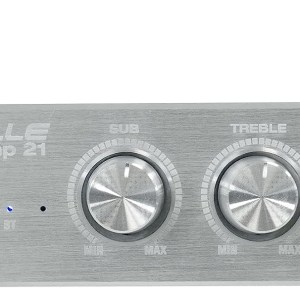 Rockville BLUAMP 21 Silver 2.1 Channel Bluetooth Home Audio Amplifier Receiver