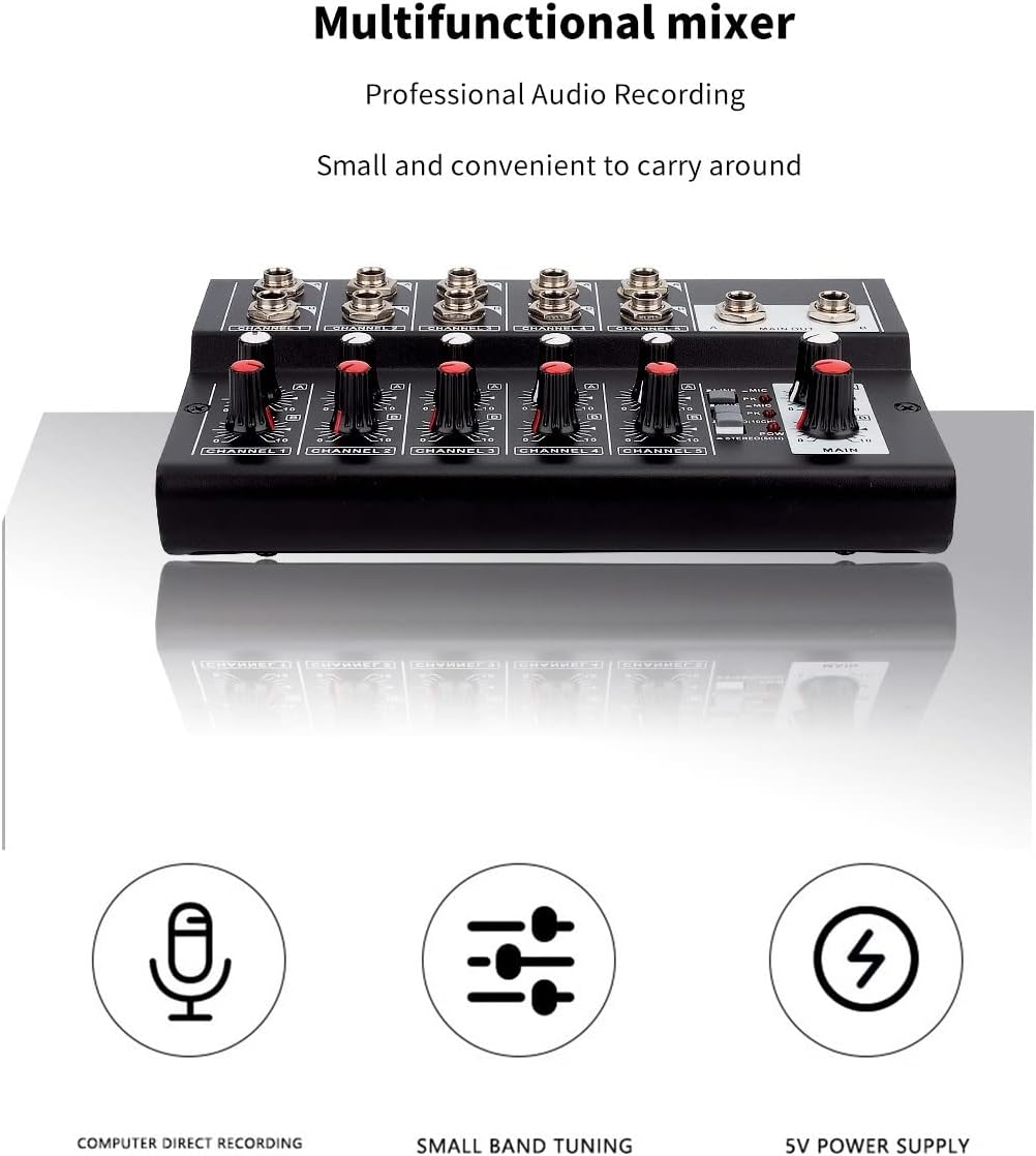 TBGFPO 10-Channel Mixing Console Digital Audio Mixer Stereo usb mixer audio for Recording DJ Network Live Broadcast - Image 2