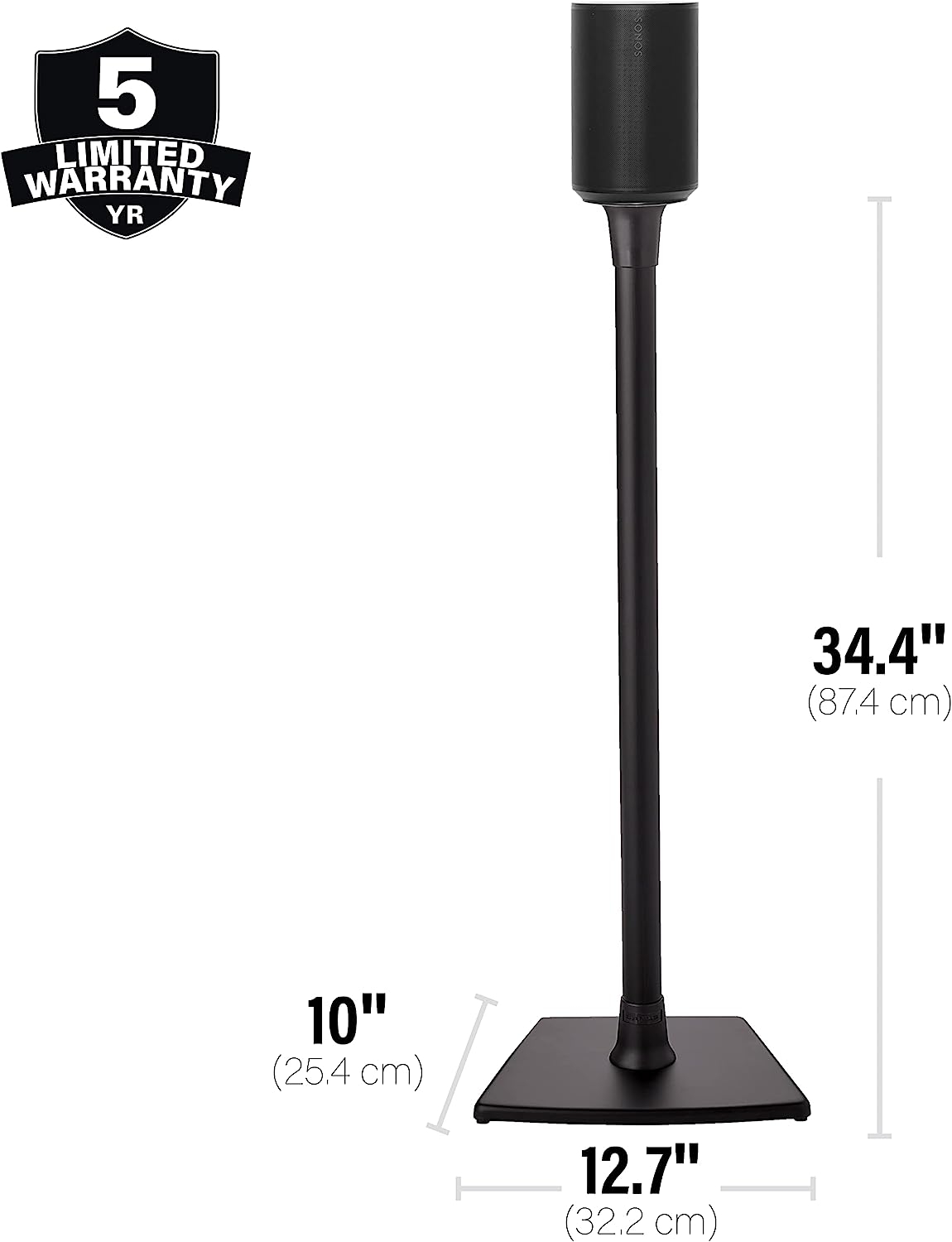 Sanus Speaker Stand for Sonos Era 100™ - Fixed Speaker Stand w/Easy 3 Step Install -Includes All Hardware, Carpet Spikes & - Image 14