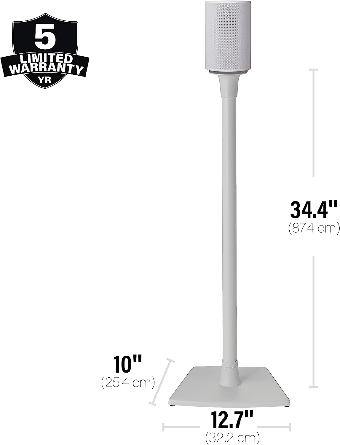 Sanus Speaker Stand for Sonos Era 100™ - Fixed Speaker Stand w/Easy 3 Step Install -Includes All Hardware, Carpet Spikes & - Image 5