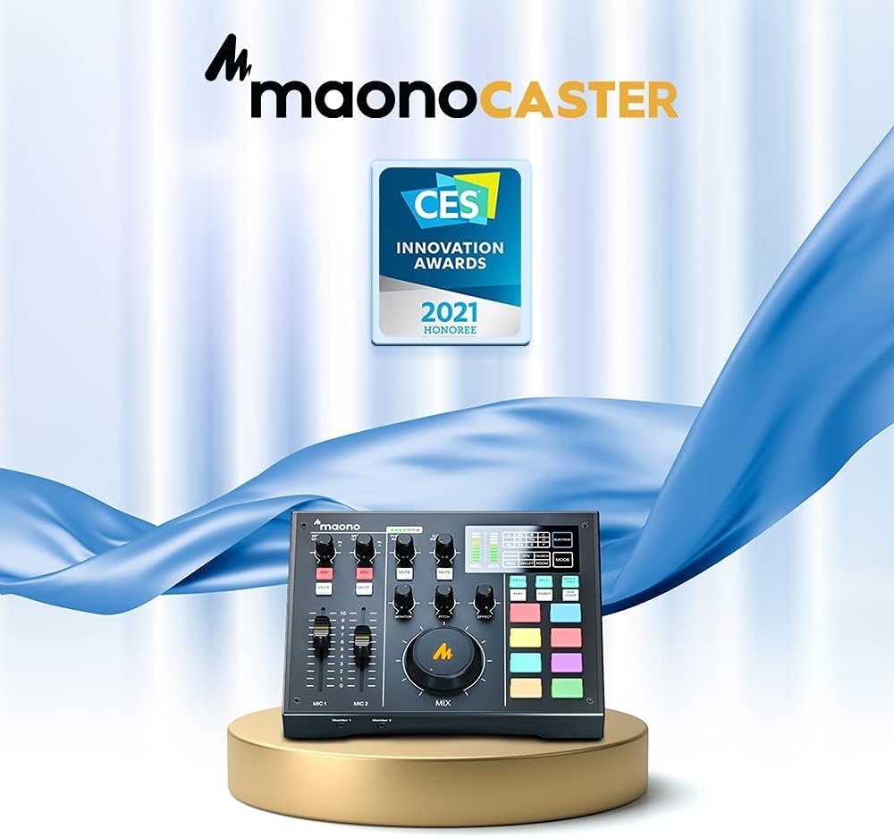 Audio Interface with DJ Mixer and Sound Card, Maonocaster Portable ALL-IN-ONE Podcast Production Studio with XLR Condenser - Image 11