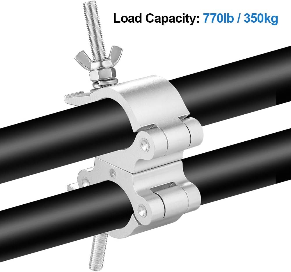 2 Inch Pro-Swivel Truss Clamp, 2 Pack HiLite Heavy Duty 770lb Swivel Coupler Truss Clamps, Dual Head Turn As Needed Two 360 - Image 4