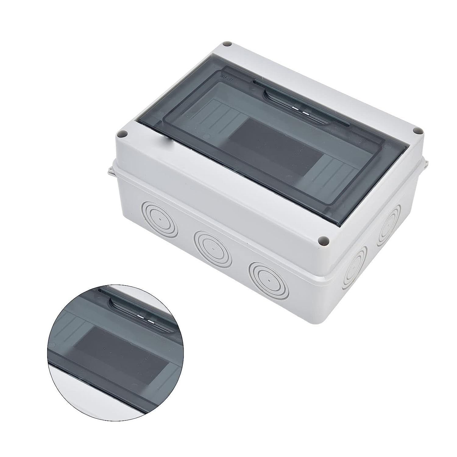 IP65 ABS Distribution Protection Box,8 Way Waterproof Circuit Breaker Distribution Box 8 DIN Rail Outdoor Distribution Junction - Image 7