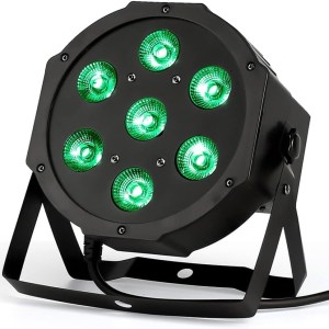 HYUDJ Stage Lights 7x12W Uplights with Strict Testing 4in1 RGBW LED Par Lights Sound Activated DMX512 Control Bright DJ Par