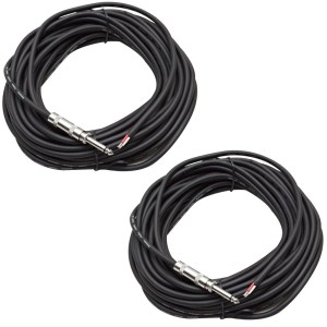 Seismic Audio QRW50Pair 50-Feet Raw Wire to 1/4-Inch Speaker Cable, 16 Guage, PA/DJ/Home Audio