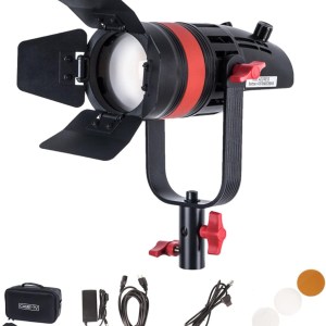 CAME-TV Boltzen Q-55WMKII COB 55W Fresnel Focusable Led Video Light, Daylight 5600K CRI96+ TLCI97+ APP Control Lighting Effects