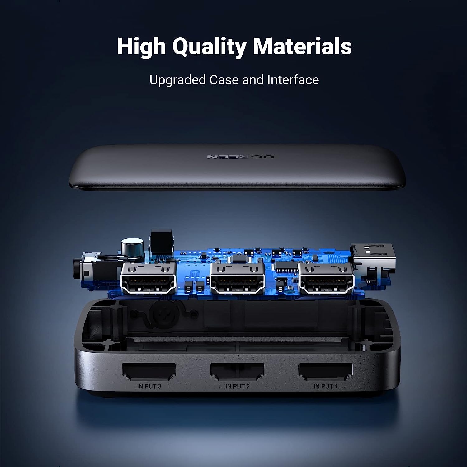 UGREEN HDMI Switch 3 in 1 Out 4K HDMI Switcher Splitter, 4K 30Hz HDMI Switch with Remote HDMI 3 Port Box Hub Supports HDR CEC 3D - Image 6