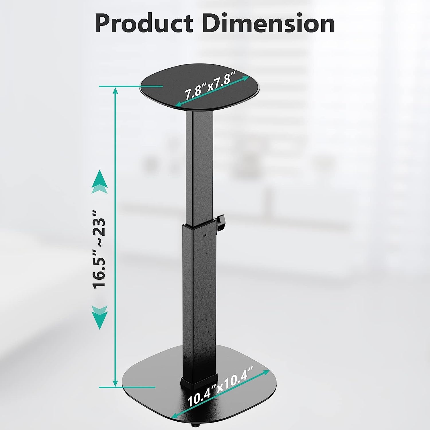 WALI Universal Speaker Stands, Surround Sound Speaker Stands for Satellite & Bookshelf Speakers Up to 22lbs, Height Adjustable - Image 4