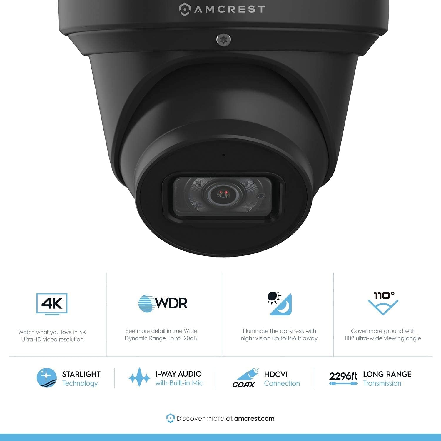 Amcrest ProHD 4K Dome Outdoor Security Camera, 4K (8-Megapixel), Analog Camera (Not PoE, WiFi, or IP Camera), IP67 Weatherproof - Image 3