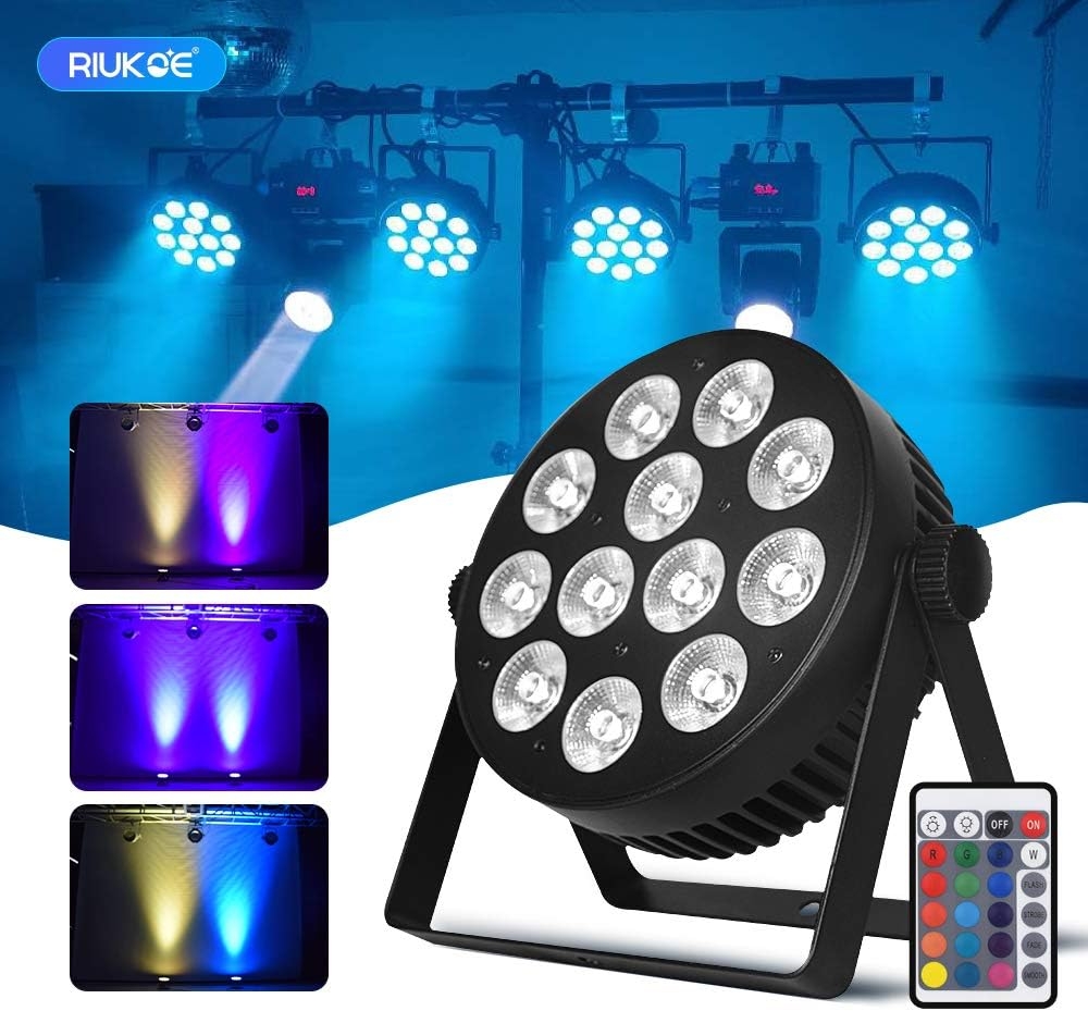 RIUKOE Stage Light Led Par Aluminum Cast Fanless Accent Light DMX RGBW 96W Dj Lights Sound Activated Powerful SlimPAR Led Wash - Image 8