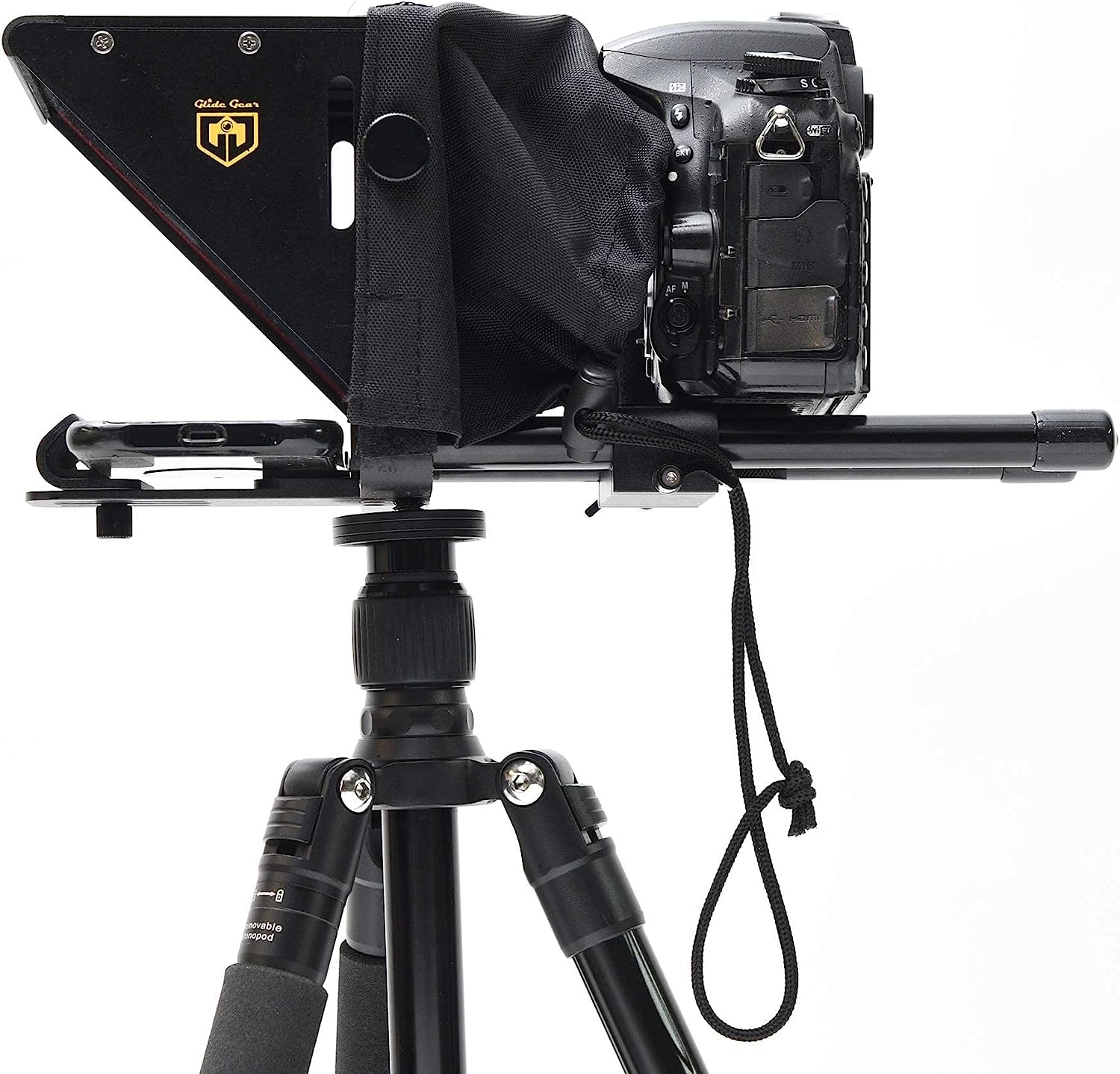 Glide Gear TMP 500 Universal Video Camera Tripod Teleprompter 15mm Rails w/ Carry Case - Image 20