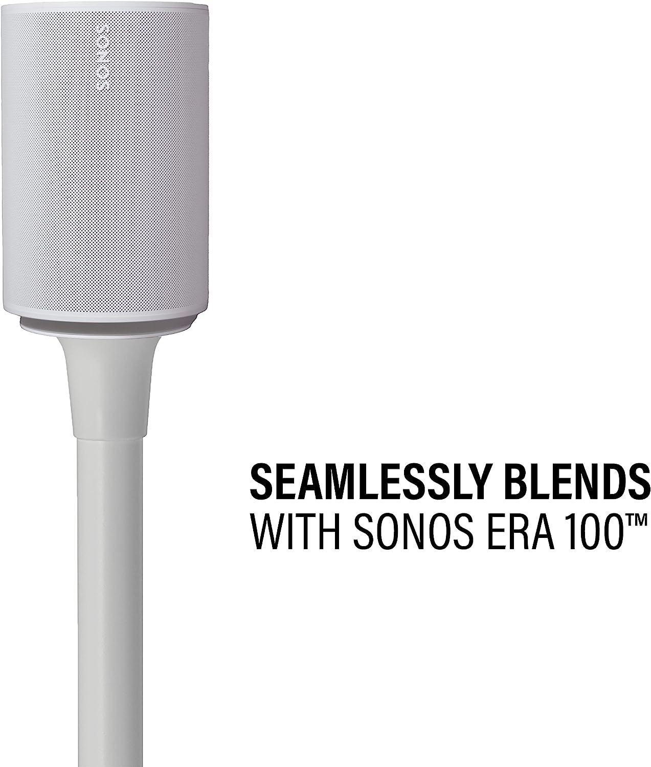 Sanus Speaker Stand for Sonos Era 100™ - Fixed Speaker Stand w/Easy 3 Step Install -Includes All Hardware, Carpet Spikes & - Image 3