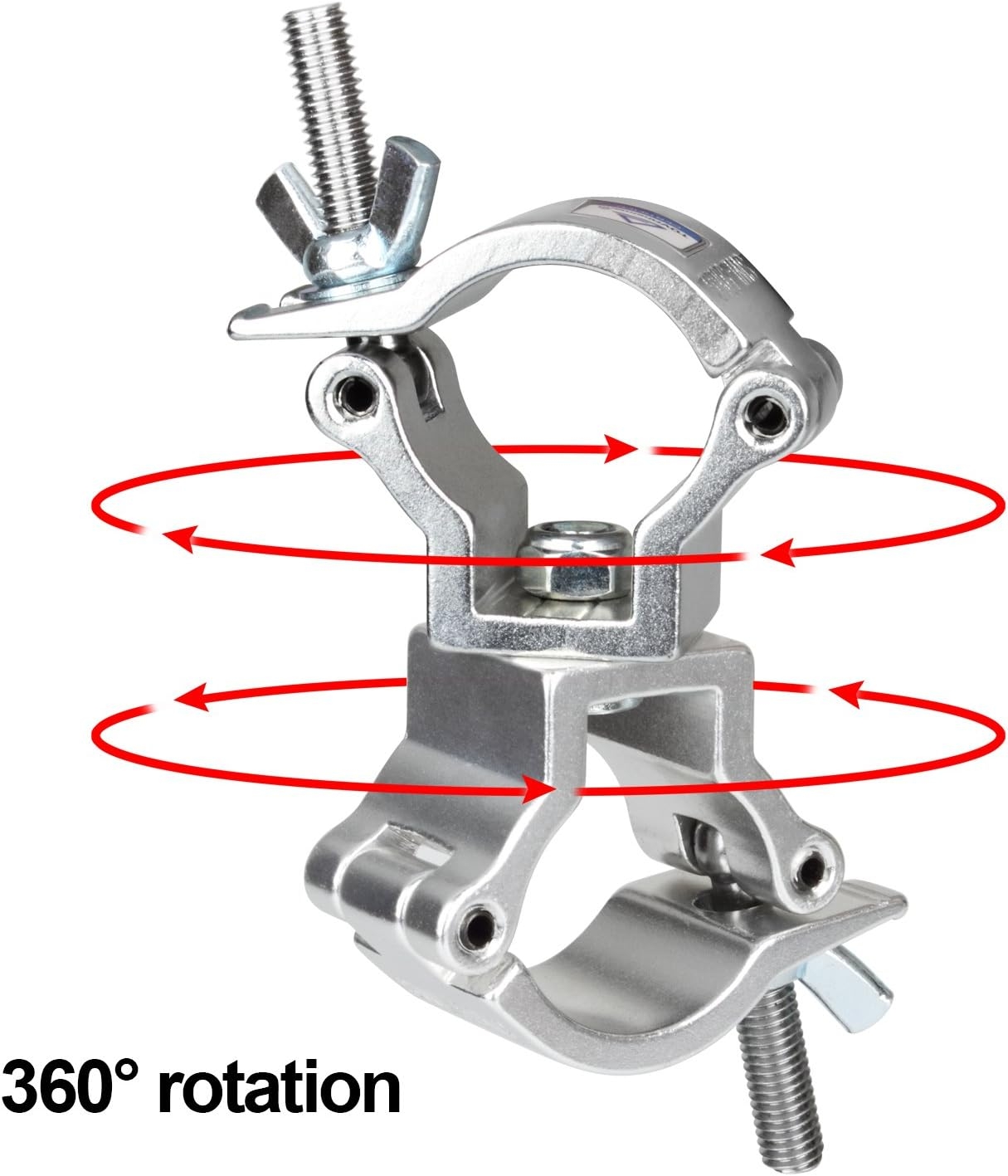 GBGS Lighting Truss Swivel Coupler DJ Light Clamps 2 Inch Heavy Duty Aluminum Alloy 220 LBs for 1.88-2 Inch Pipe 4 Pack - Image 10