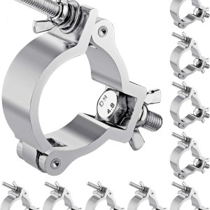 10PCS HiLite Premium Truss Clamp Stage Light Clamp, 2 Inch Aluminum Light Clamps for Truss, Heavy Duty 220lb LED Par Light
