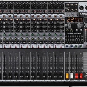 BOMGE Professional Audio Mixer Sound Board Console Desk System Interface 12 Channel Digital USB Bluetooth MP3 PC Input 48V