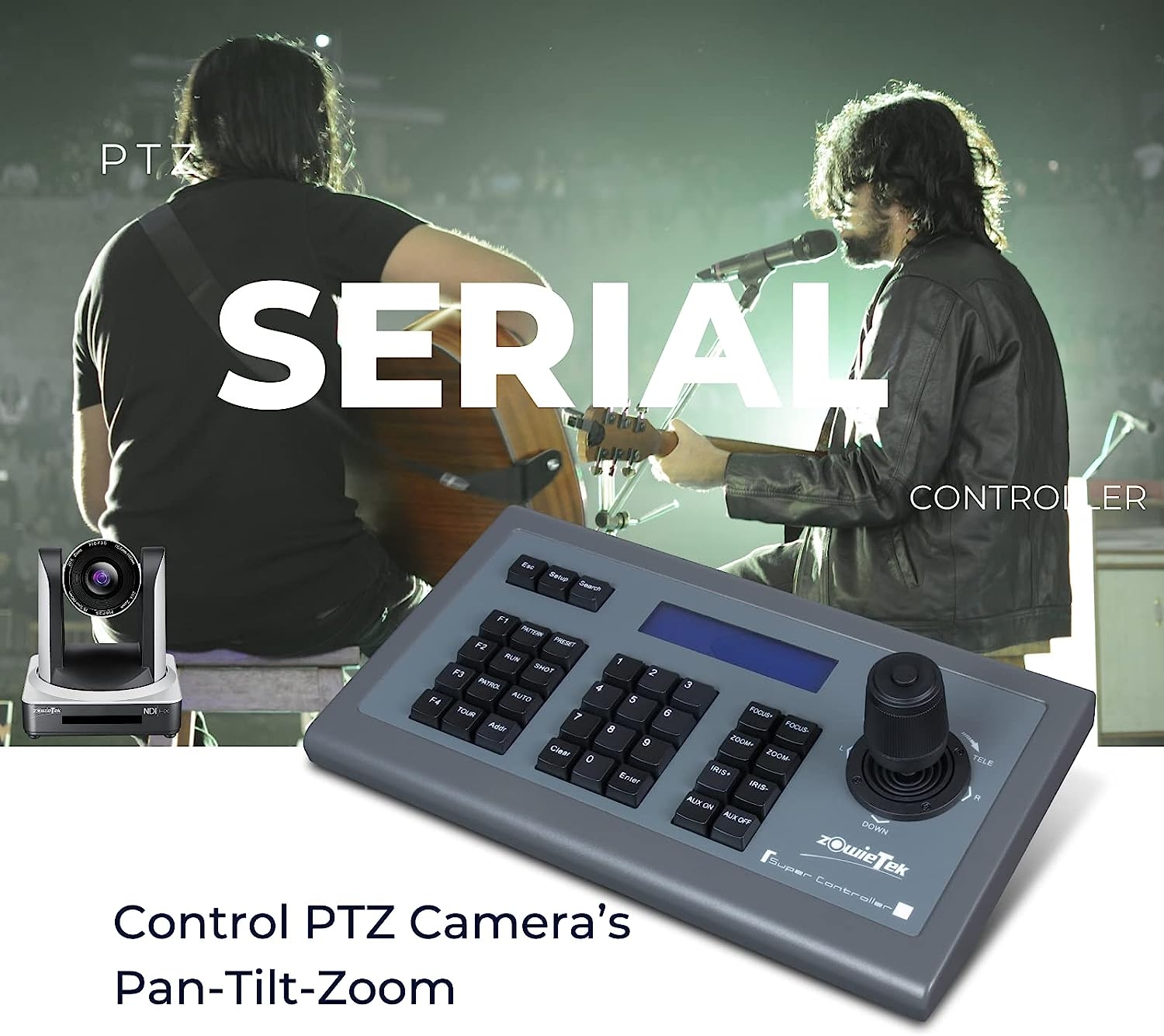 Zowietek New Gen PTZ IP Keyboard | Network Controller | 4D Joystick with POE | 5 Inch LCD Screen | Decoding H.264 and H.265 | - Image 12
