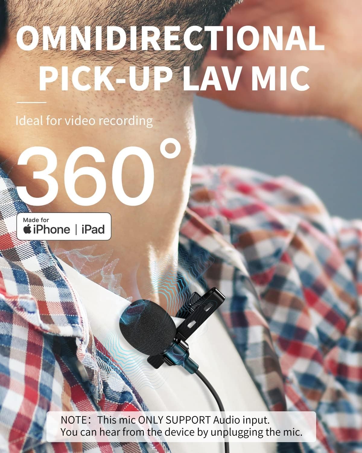 Microphone Professional for iPhone Lavalier Lapel Omnidirectional Condenser Mic Phone Audio Video Recording Easy Clip-on - Image 5
