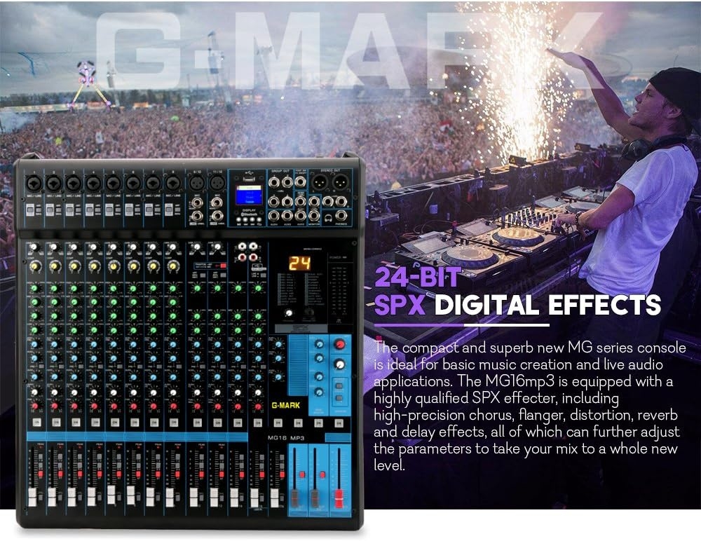 Audio Mixer Bluetooth G-MARK Professional Mixer Usb Interface Sound Board Console System 16 Channel Digital MP3 Computer Input - Image 8