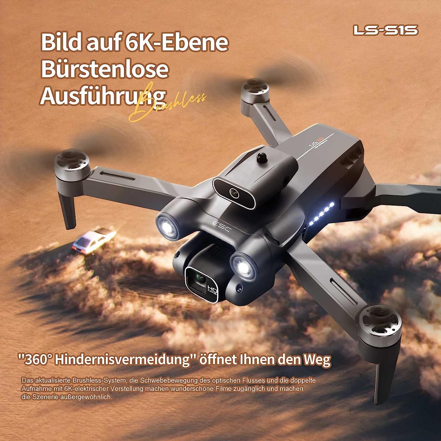MOROJEC Drone with Camera for Beginners, Drone with Dual 4K HD FPV Camera Remote Control Toys Gifts With Obstacle Avoidance, One - Image 2