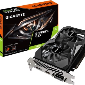 Gigabyte GeForce GTX 1650 D6 WINDFORCE OC 4G (rev. 2.0) Graphics Card, 172mm Compact Size, 4GB 128-Bit GDDR6, GV-N1656WF2OC-4GD