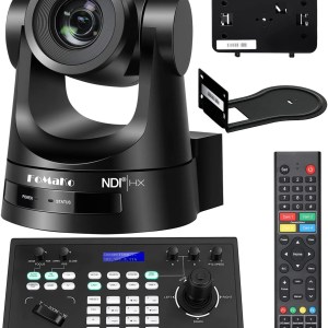 FoMaKo NDI PTZ Camera 30X Optical Zoom NDI Camera with HDMI 3G-SDI IP Live Streaming PTZ Camera for Church Worship Video