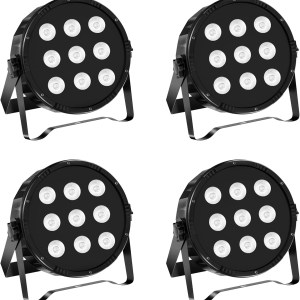 U`King RGBW LED Stage Lights 90W DJ Lighting Par Light with Sound Activated and Auto Control Uplights for Events Bar Church