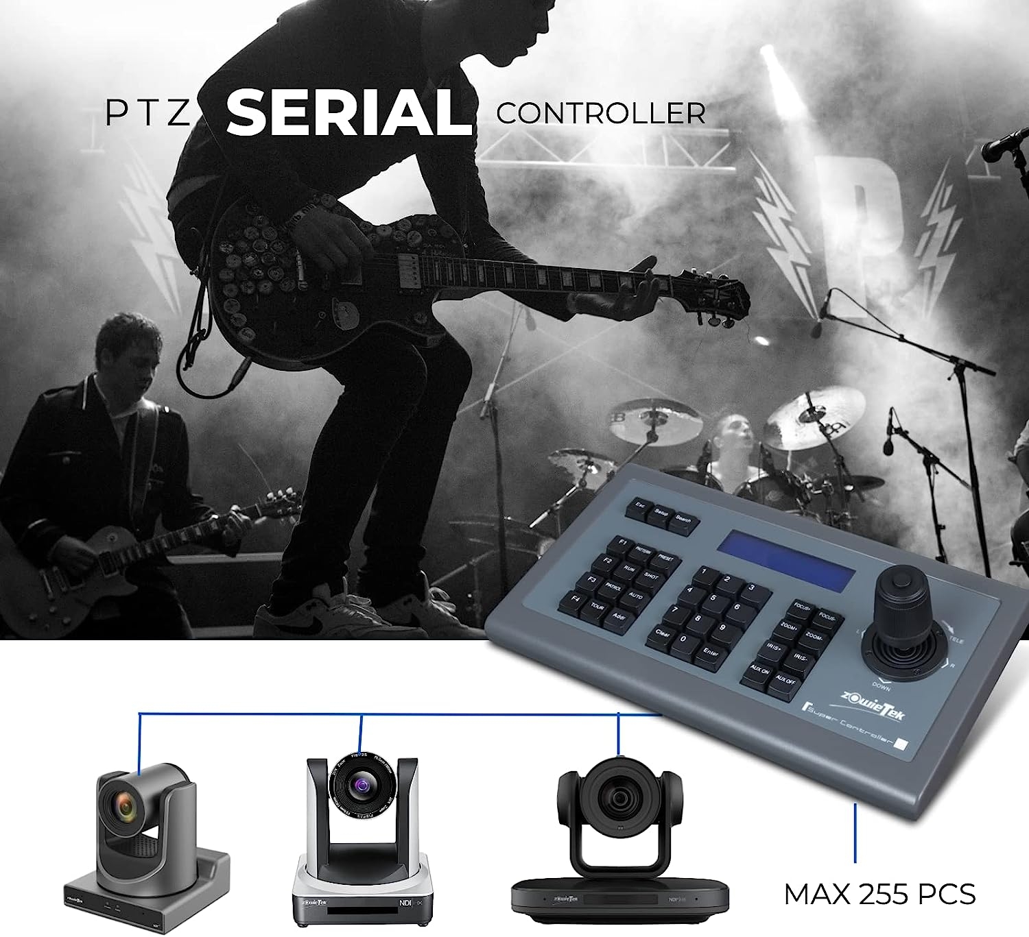 Zowietek New Gen PTZ IP Keyboard | Network Controller | 4D Joystick with POE | 5 Inch LCD Screen | Decoding H.264 and H.265 | - Image 14