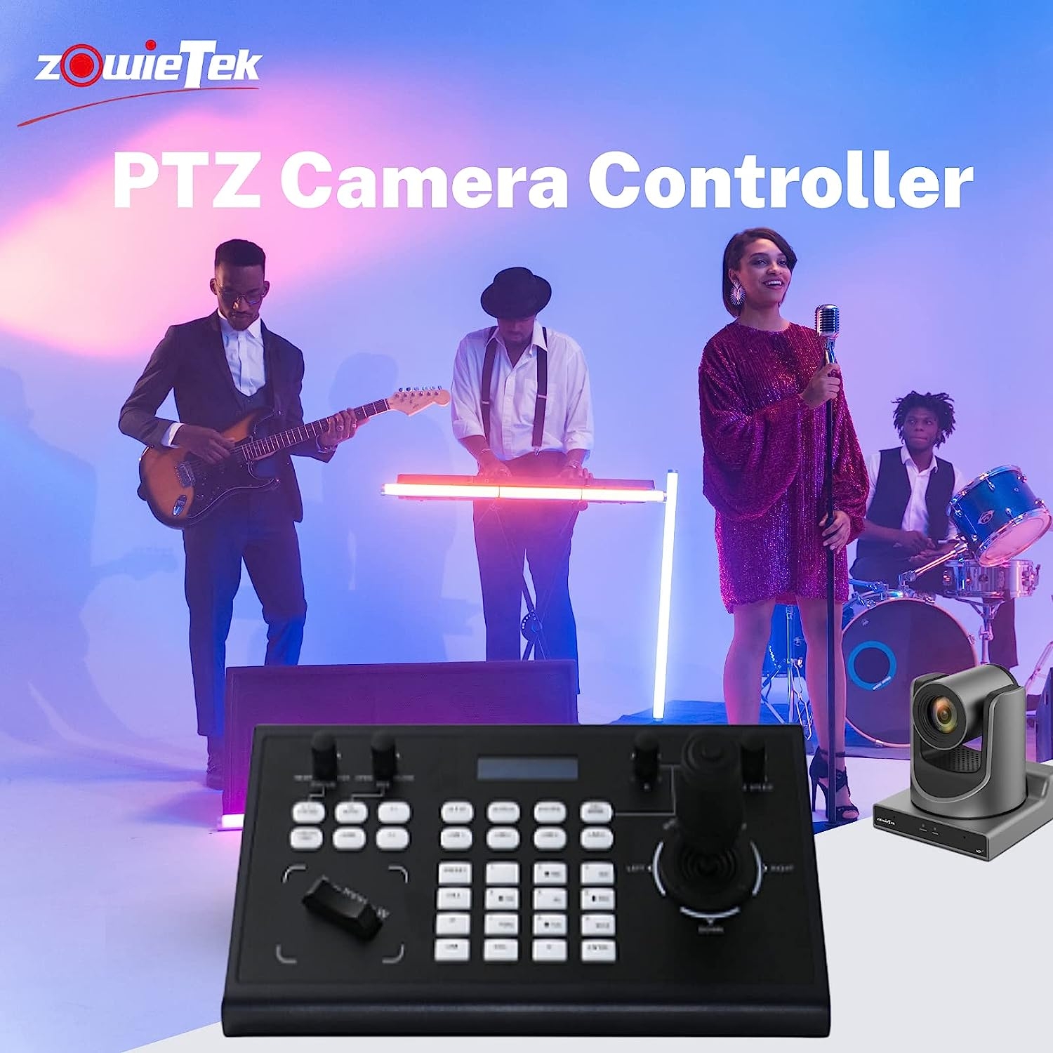 Zowietek New Gen PTZ IP Keyboard | Network Controller | 4D Joystick with POE | 5 Inch LCD Screen | Decoding H.264 and H.265 | - Image 27
