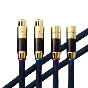 Viborg Pair(2pcs) HiFi Audio 3 Pin XLR Male to XLR Female Microphone Cable, Audiophile Balanced Interconnect Mic