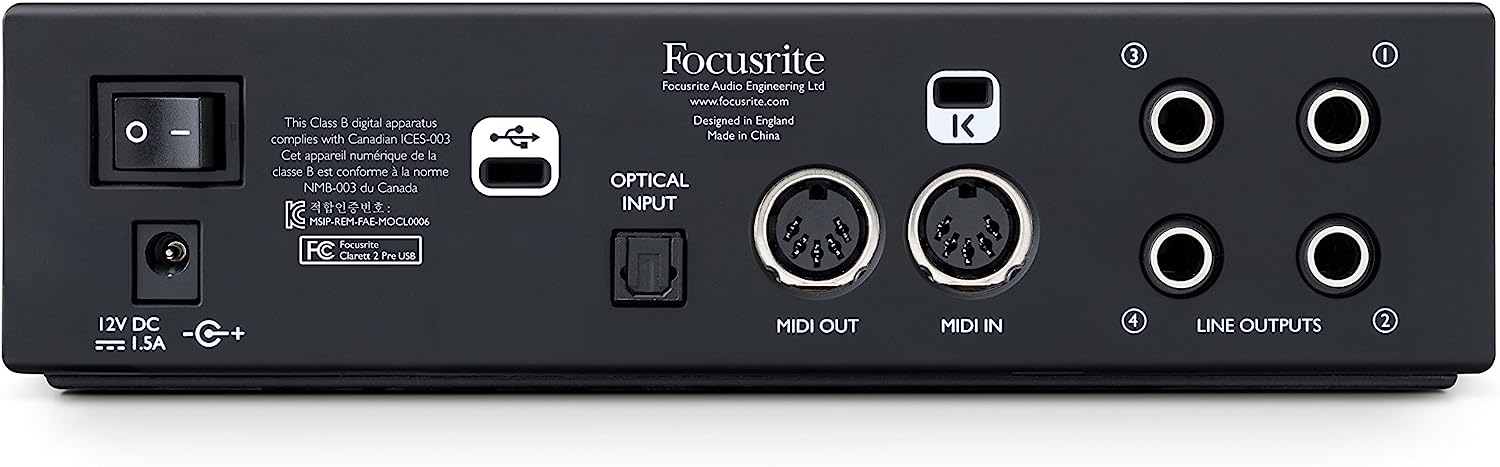 Focusrite Clarett 2Pre USB 10-In/4-Out Audio Interface - Image 3