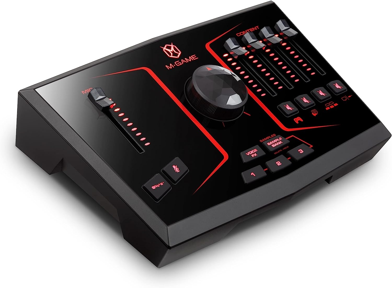 M-Game Solo USB Audio Interface Mixer for Streaming and Gaming with XLR Microphone in, Optical in, Voice FX, Sampler, Lights and - Image 25