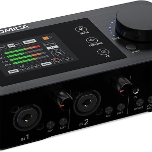 Comica CVM-Linkflex AD5 USB Audio Interface for Podcasting Recording Streaming, Dual XLR/6.35mm Audio Interface with Denoise,