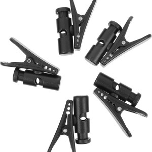 HEALLILY 5pcs Earphone Wire Clip Headphone Cable Shirt Clip Microphone Clip on Lapel Wireless Metal Tie Clips Lavalier