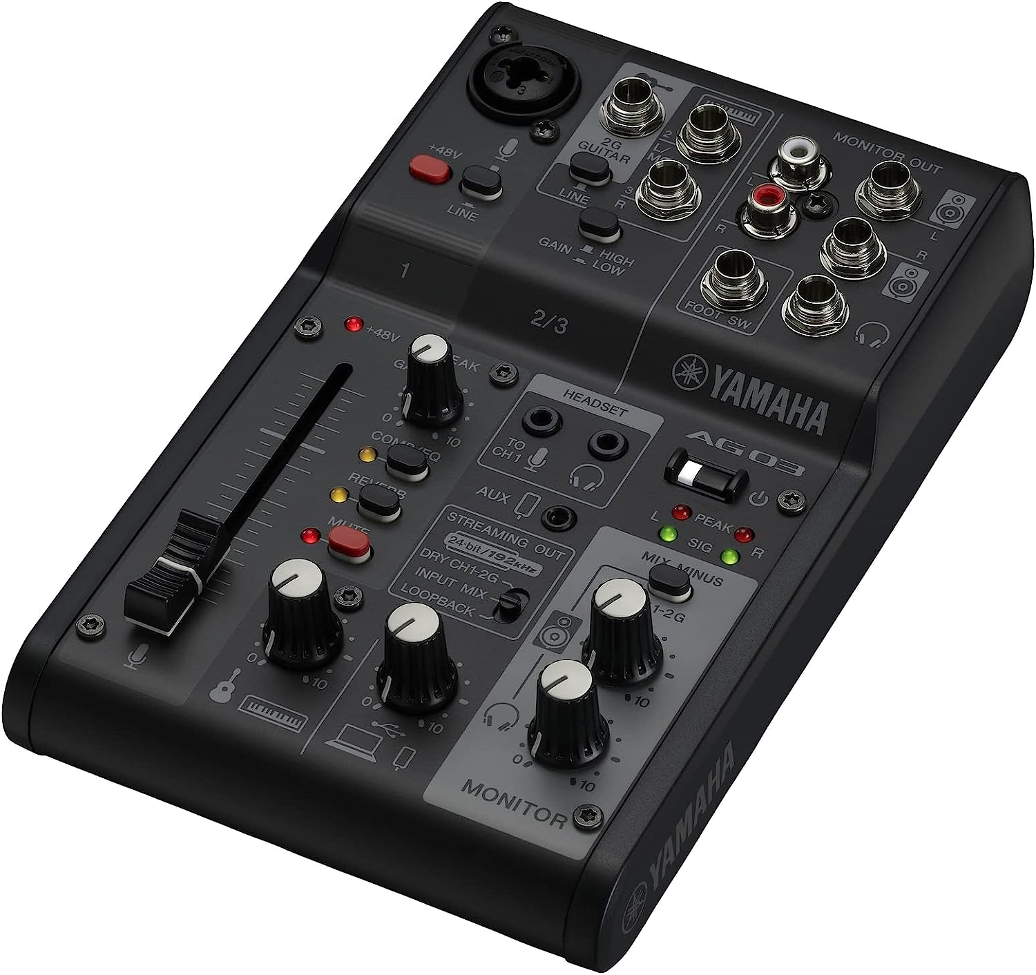 Black 3-Channel Live Streaming Mixer/USB Interface for IOS/Mac/PC - Image 7