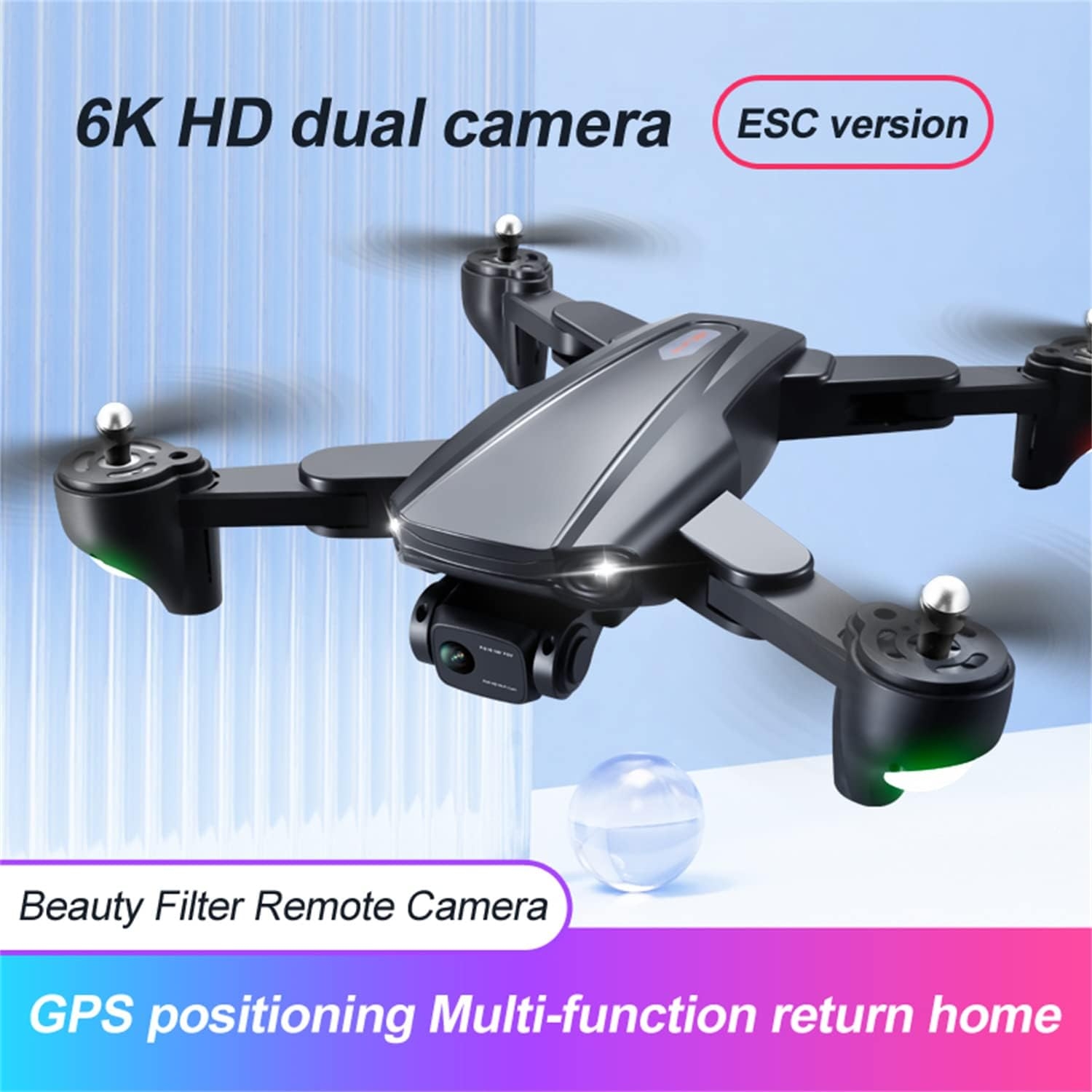 2022 Upgraded Drone With,Gps Aerial Photography 4k Dual-Camera Optical Flow Positioning Four-Axis Drone 5g, Drone With - Image 2