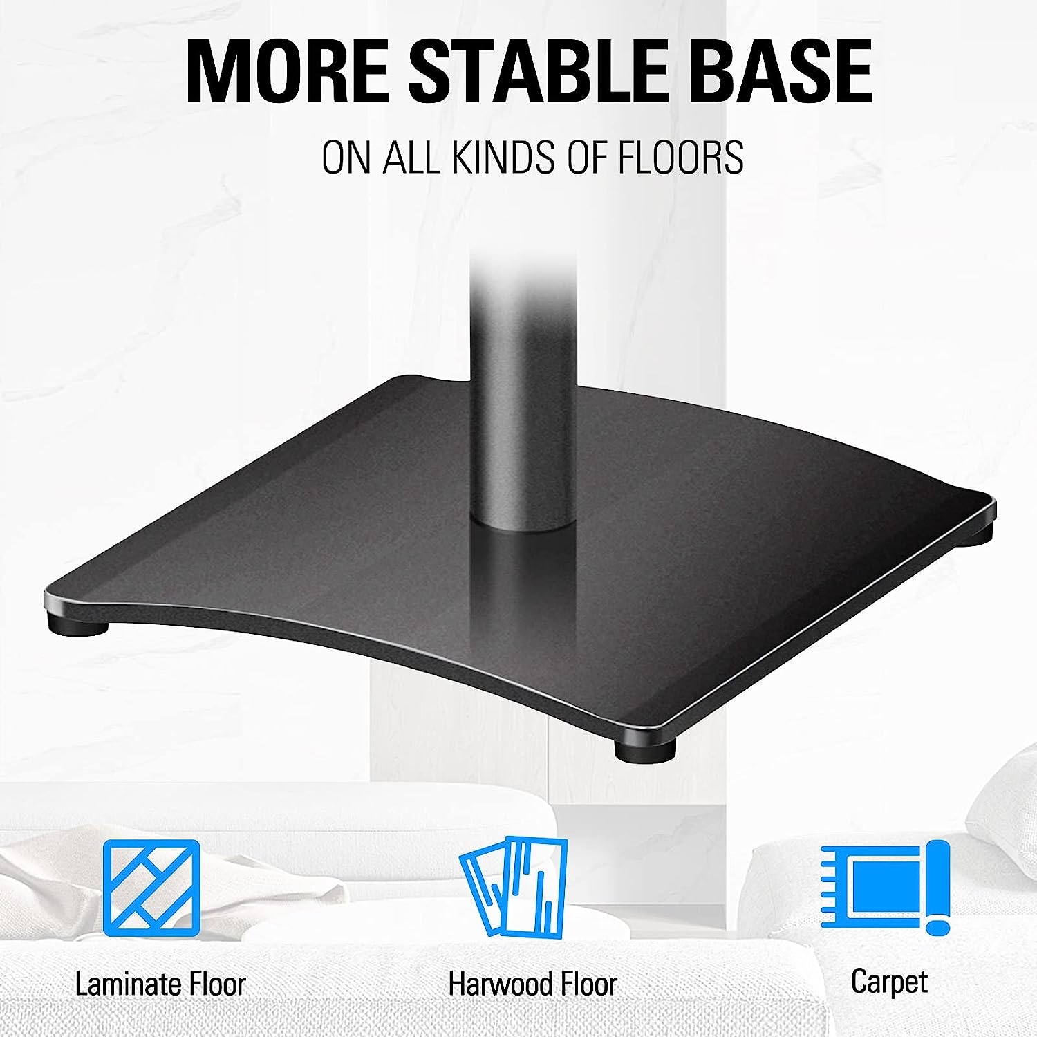Mounting Dream Speaker Stands for SONOS ONE, ONE SL, Play:1, Height Adjustable Up to 48.3", Set of 2 Surround Sound Speaker - Image 6
